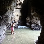 Sea caves at Bethells Beach