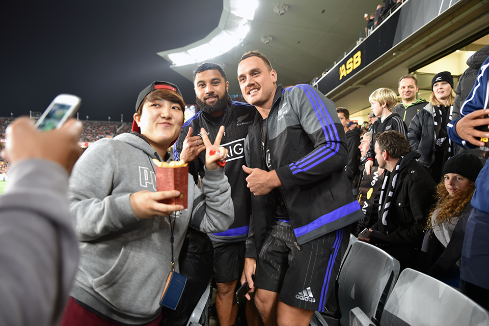 With Non-Playing All Blacks Lima Sopoaga and Israel Dagg