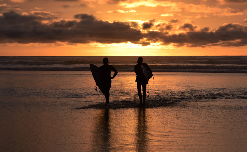 Piha and Karekare at Sunset