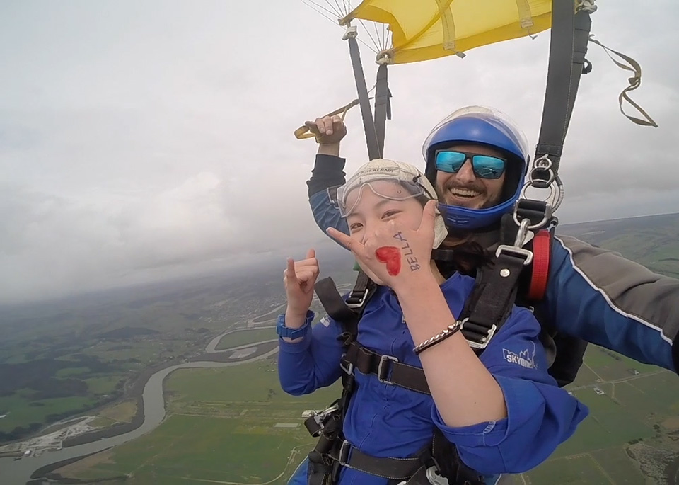 The parachute has opened