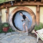 A large scale door at Hobbiton